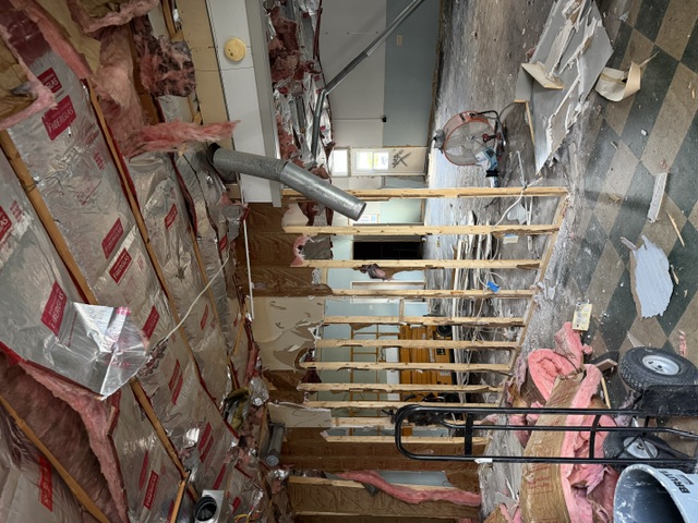 Ceiling and walls coming out